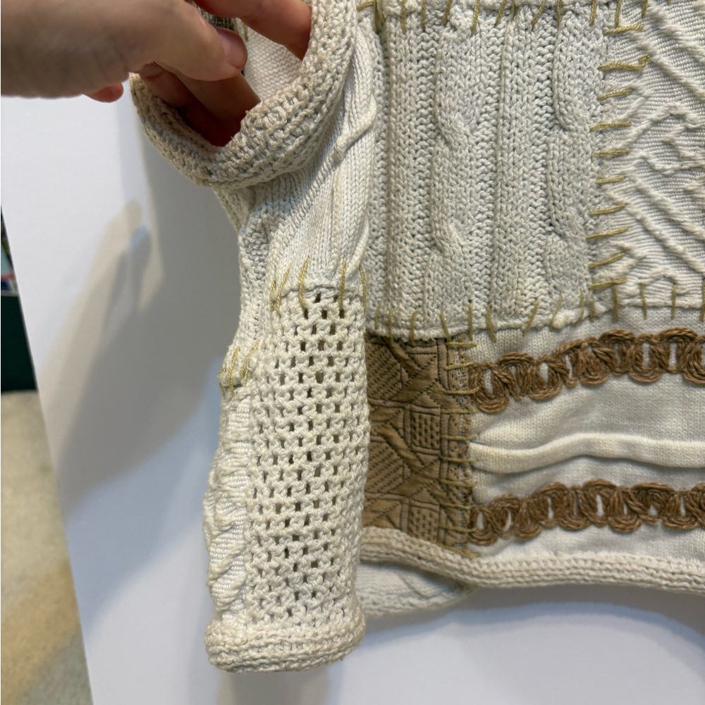 Women’s Cache Vest Knit Patchwork Great Buttons F… - image 7